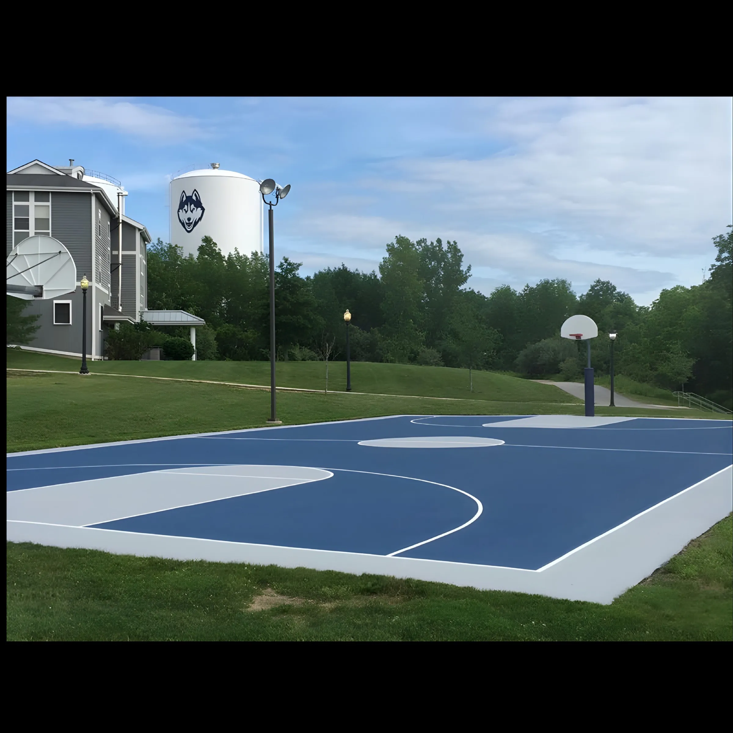 Blue & Gray Courts
