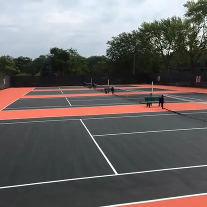 Black & Orange Tennis Courts